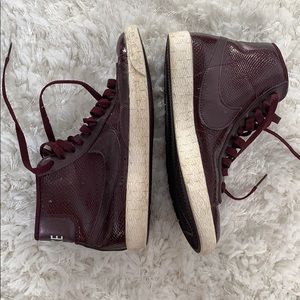Limited edition snakeskin Nike high tops